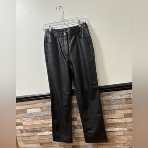 The Drop Black Faux Leather Pants Size 26